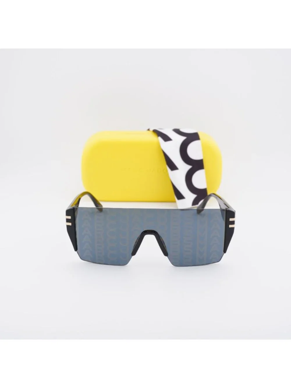 Marc Jacobs MARC 712/S 0NZU 7Y Shield Sunglasses - Black / Grey